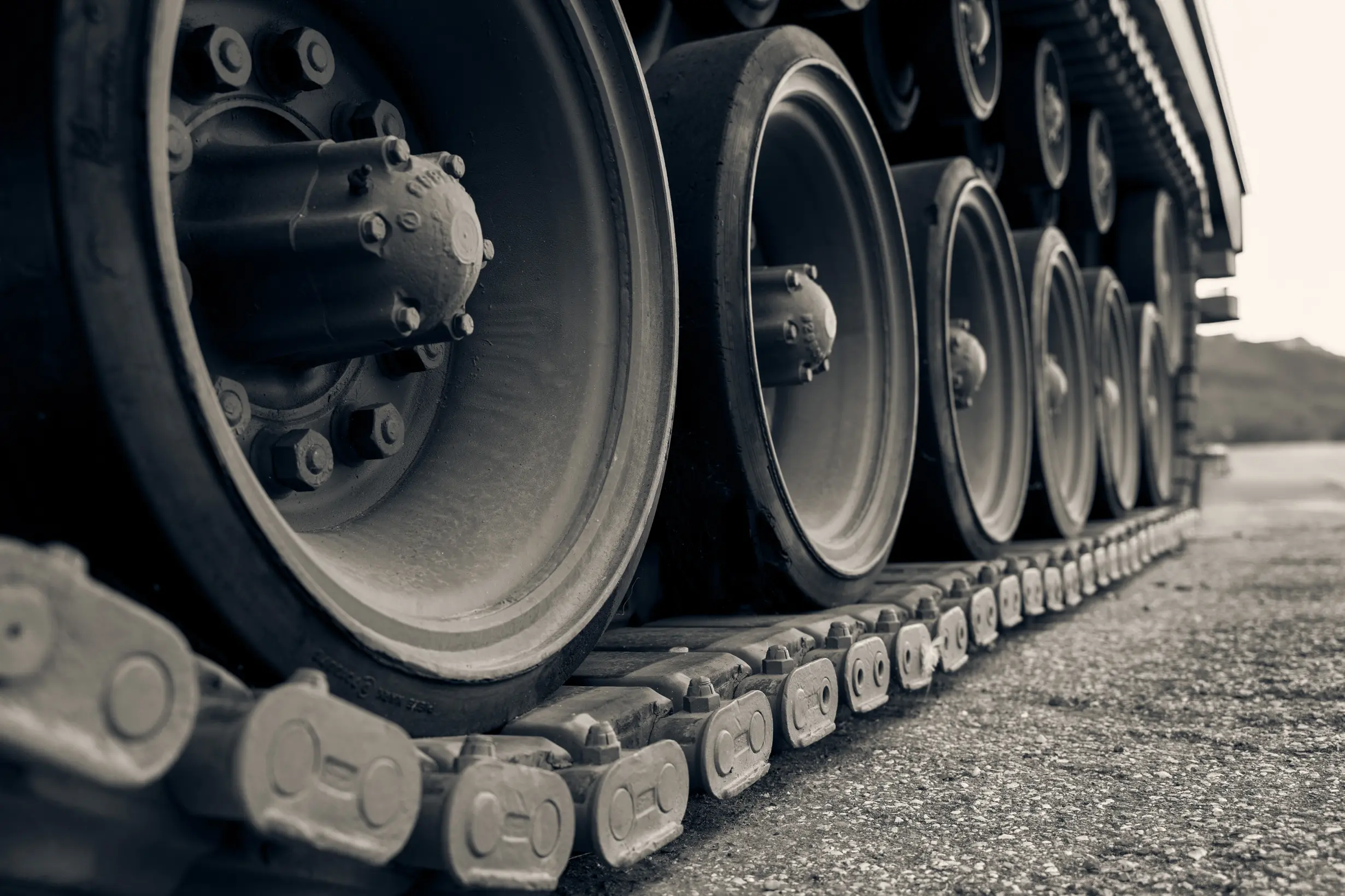 AP&T tracked military vehicle for the defense industry.