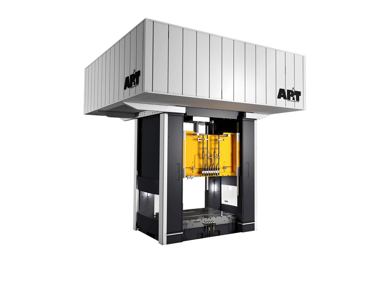  AP&T's servo hydraulic press is the latest sensation — it combines the consistently high press force offered by hydraulic presses with the energy efficiency and speed control possibilities offered by servo mechanical presses. 
