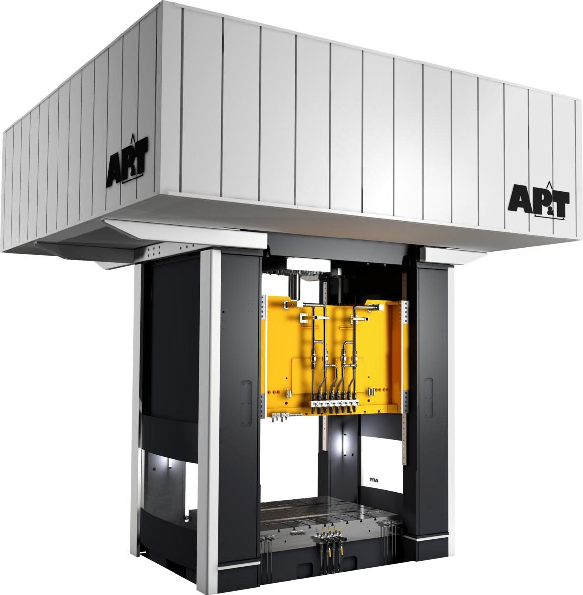 AP&T's servohydraulic press can reduce energy consumption by 40 to 70% compared to conventional hydraulic presses. 