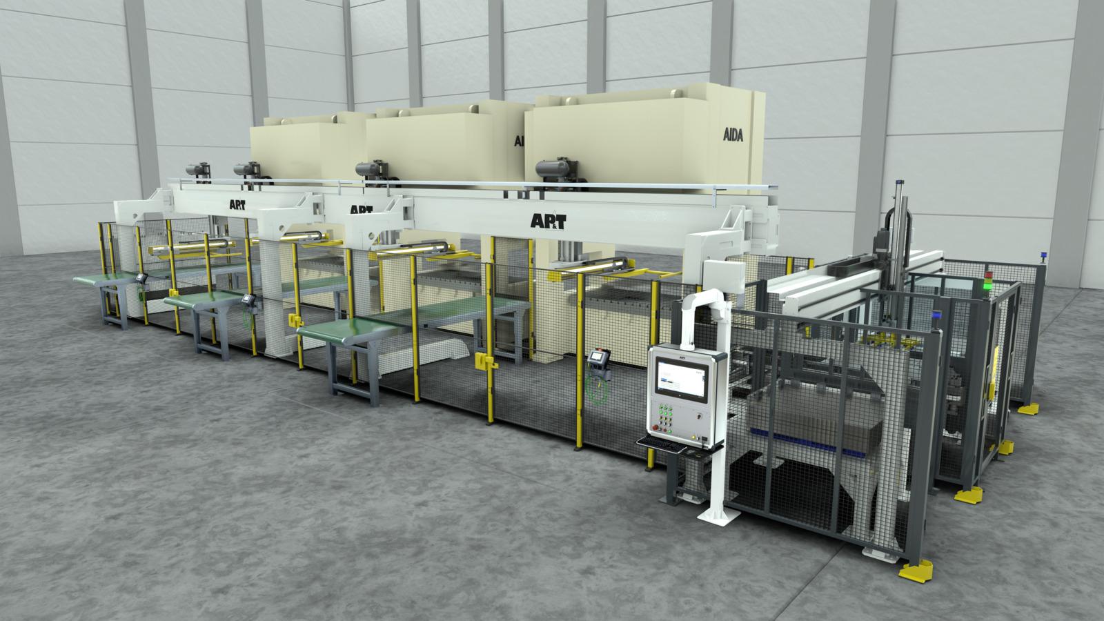 AP&T is supplying automation to a brand new press line at Tenere’s production facility in Monterrey, Mexico.  